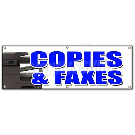 Signmission COPIES & FAXES BANNER SIGN office supplies po box copy fax ups usps B-72 Copies & Faxes